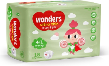Подгузники Wonders Wonders L, 18 шт