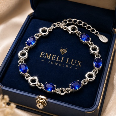 Emeli lux 01212 длина 21 см, вес 2 г сплав с рутениевым покрытием, сплав покрытый серебром 925, плетение венецианское