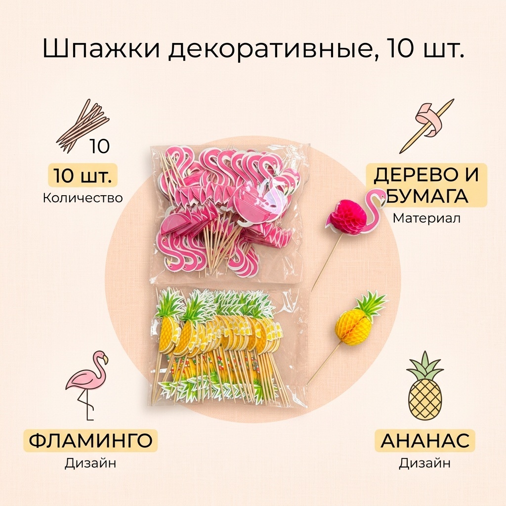Шпажки 892776607 мультиколор 10 шт