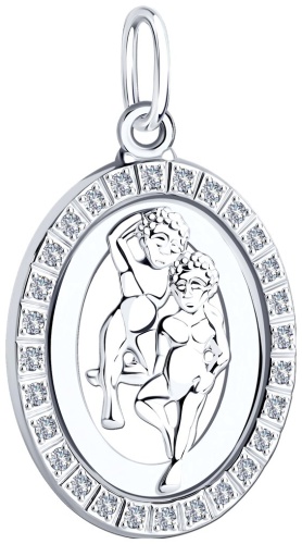Подвеска Diamant 94-130-00168-1 вес 1.1 г серебро, фианит