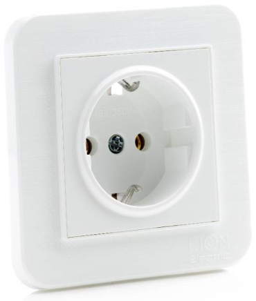 Розетка Lion Electric LION, белый