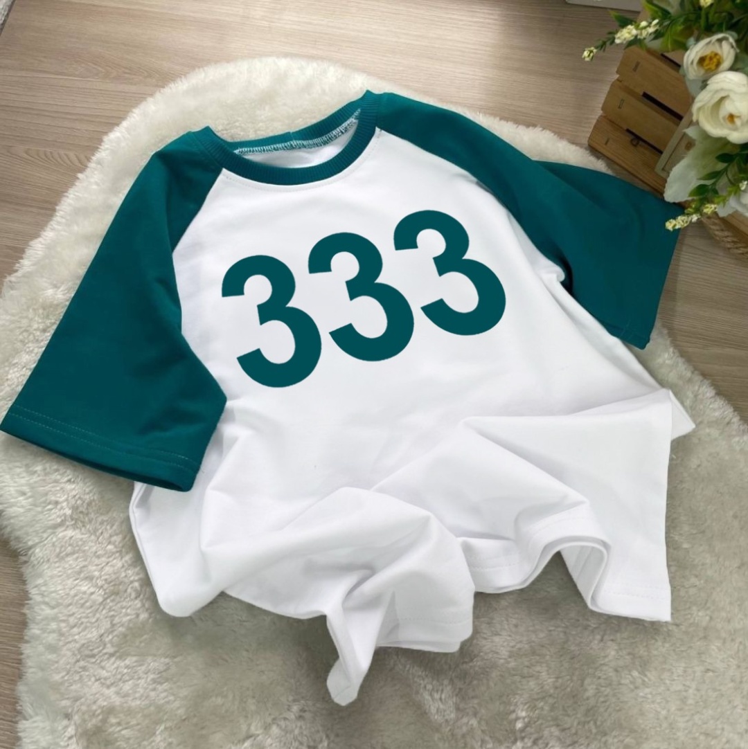 Футболка Игра в кальмара №333 TMH_TREND.KZ белый, бирюзовый