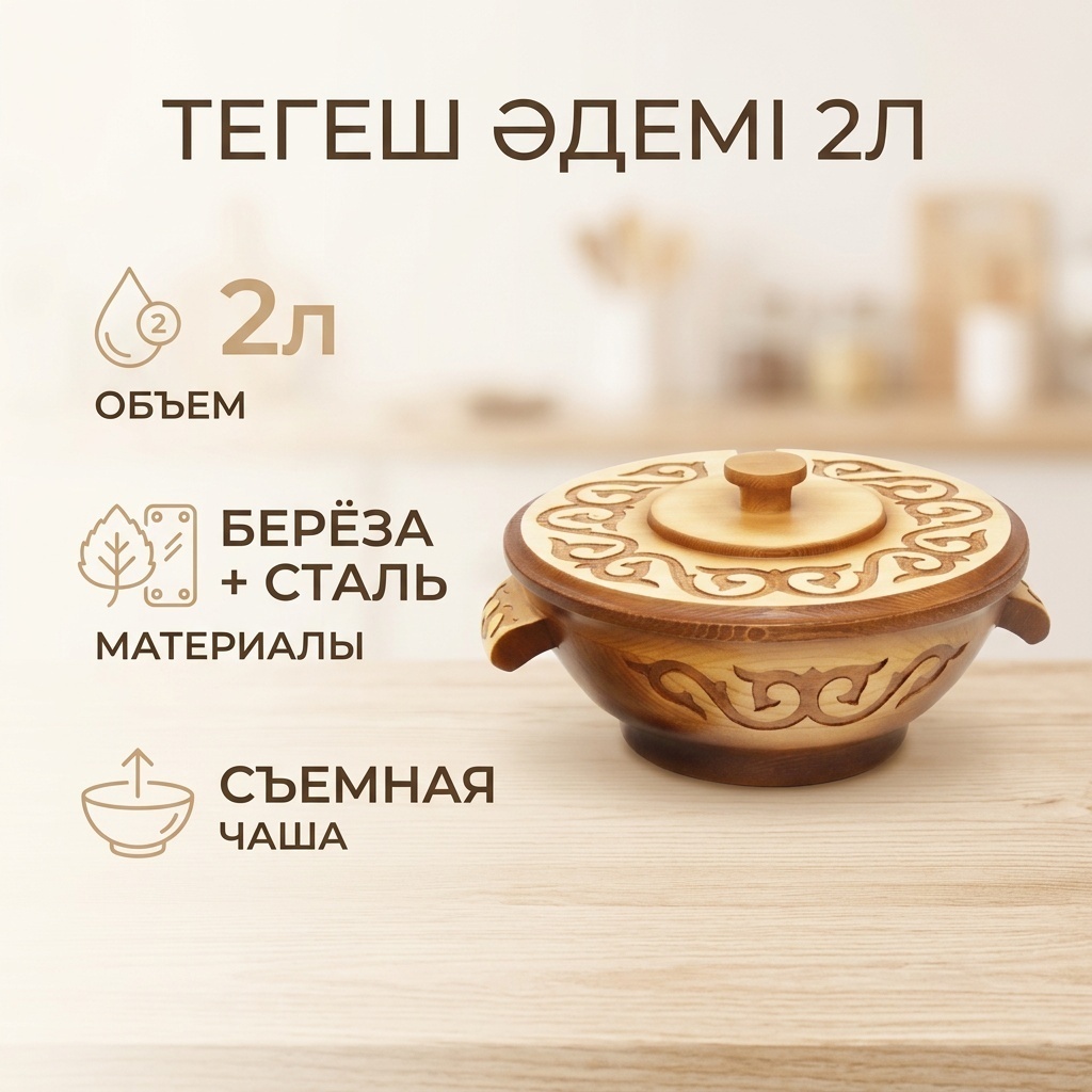 Тегеш Блэк Тегеш Әдемі ТЕ1 27х27 см, дерево, 1 шт
