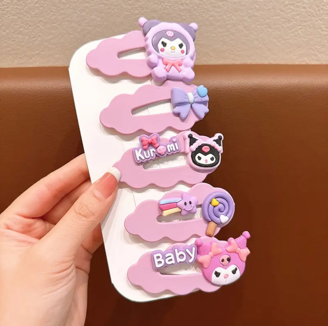 Детские заколки Hello Kitty Kuromi Куроми
