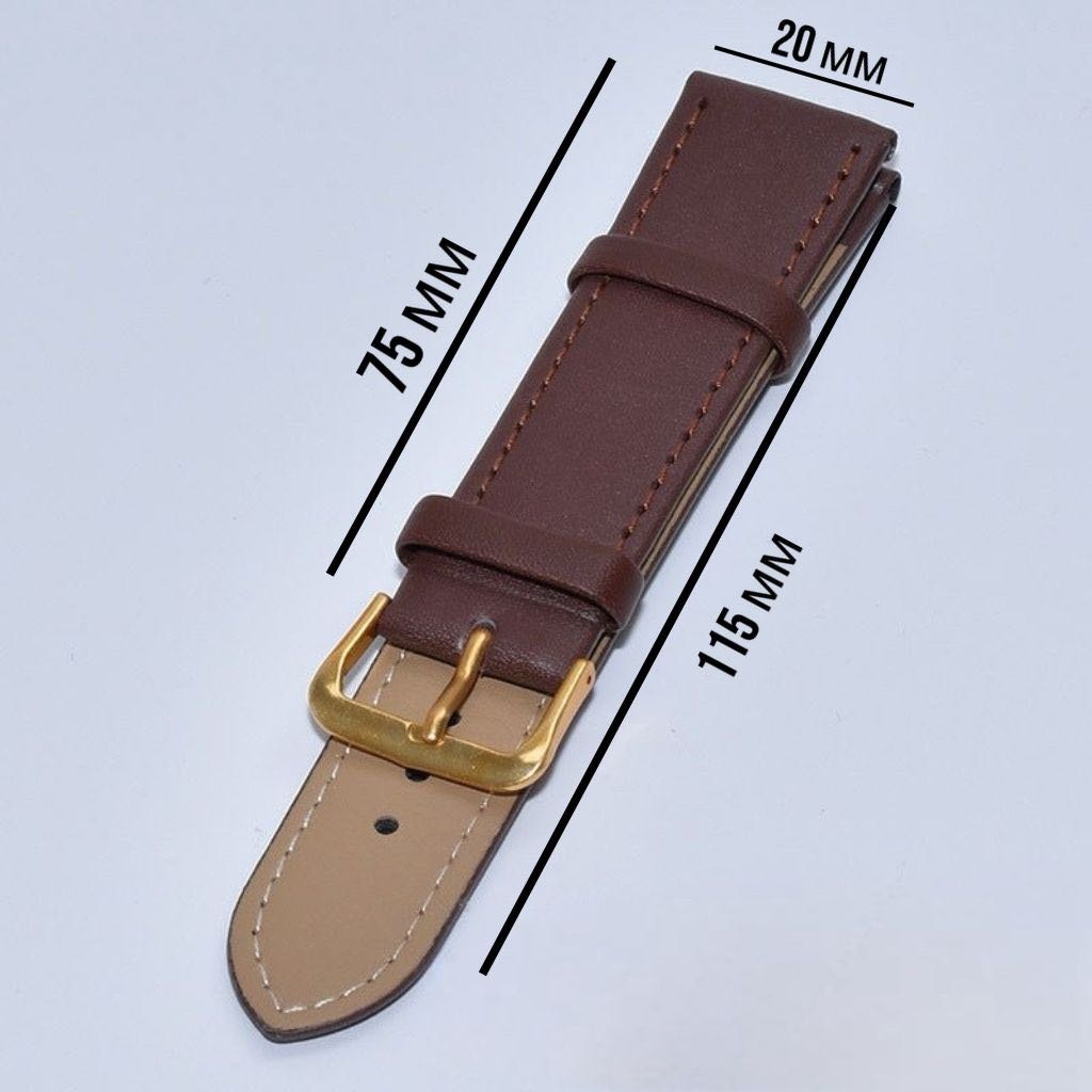 Ремешок Genuine Leather кожа 20 x 190 мм