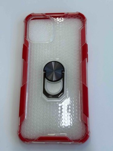 Чехол для Apple iPhone 12 Pro Max красно-прозрачный