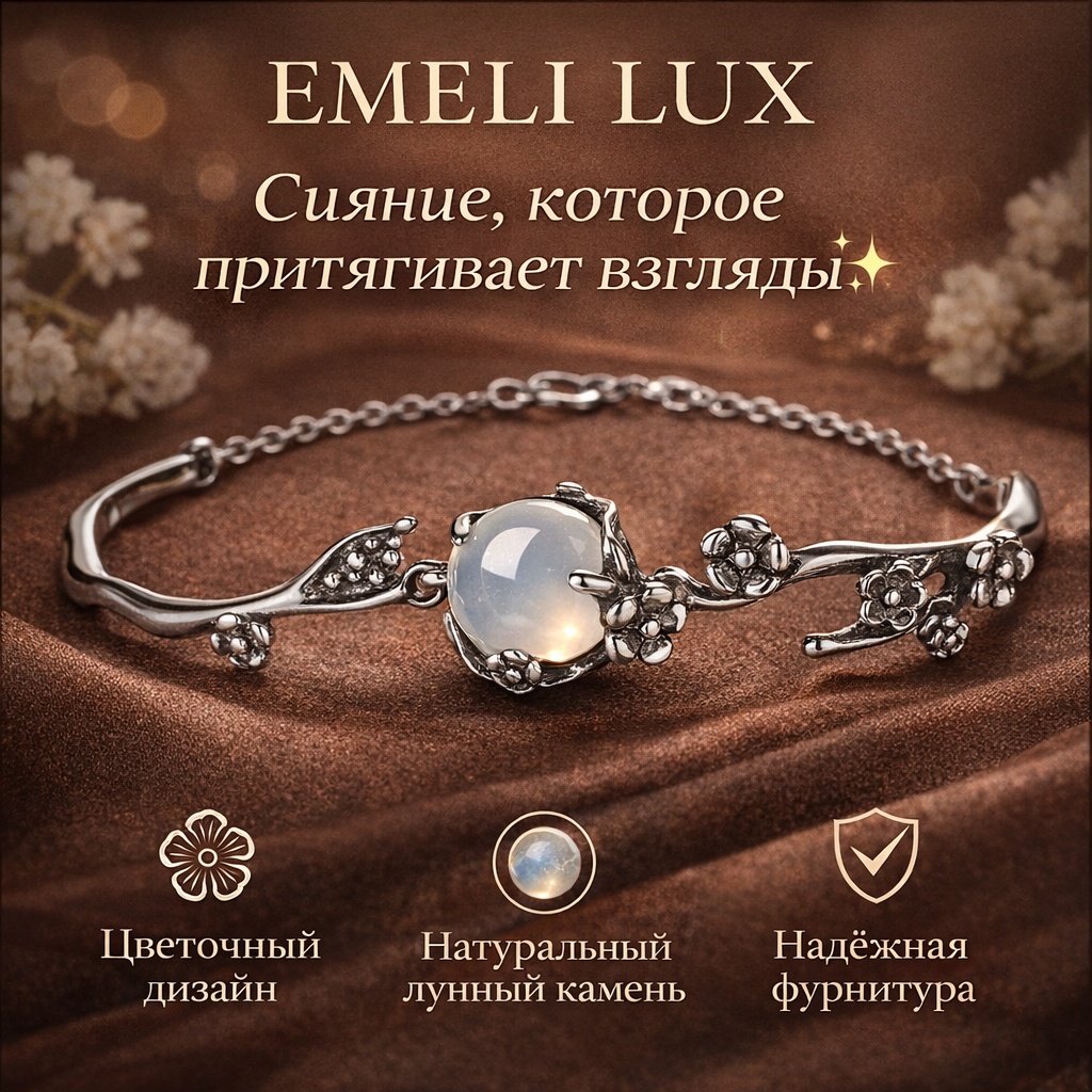 Emeli lux w97 длина 20 см, вес 2 г сплав покрытый серебром 925, плетение венецианское