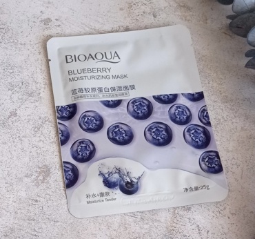 Маска для лица Bioaqua тканевая Blueberry тканевая маска 1 шт