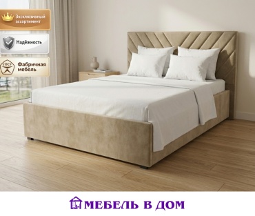 Кровать Мебель в Дом Эклипс 1 полутораспальная, 140x200 см (без матраса, подъёмный механизм) бежевый