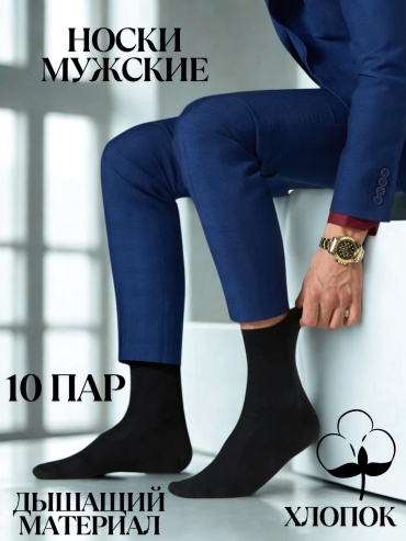 Носки Rashel 10 пар черный 41-48