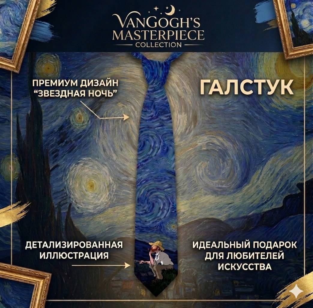 Галстук полиэстер мультиколор