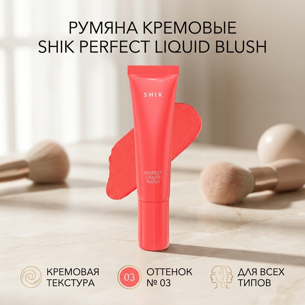 Shik Румяна кремовые Perfect Liquid Blush т.03 10 г румяна 03