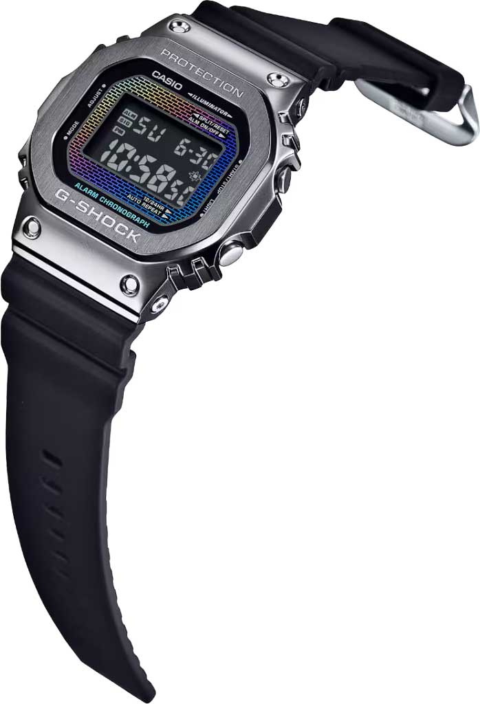 Кварцевые CASIO GM-5600RW-1DR полимер, нержавеющая сталь