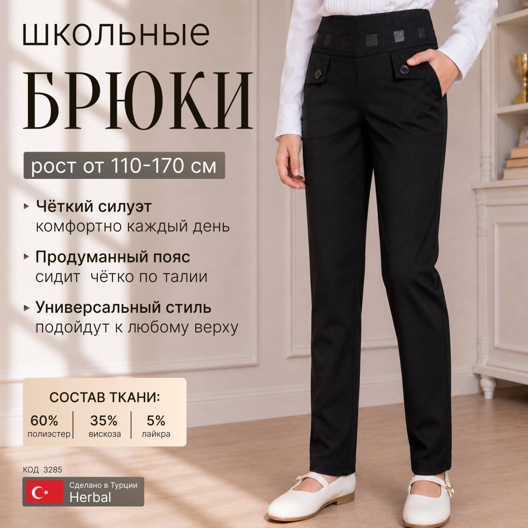 Школьные брюки Herdal черный