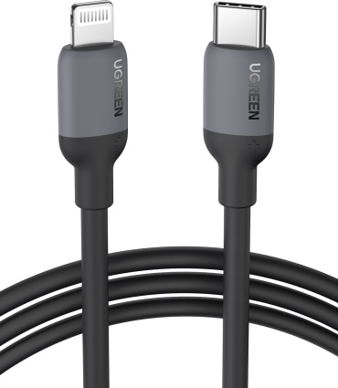 Кабель Ugreen USB TypeC (M), Lightning (M), 1 м, черный
