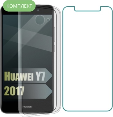 Стекло 100baksovwallet для Huawei Y7 прозрачный