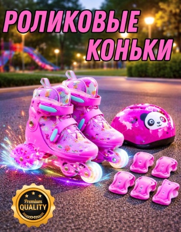 Star Sports Ролики Детские розовый 31-34