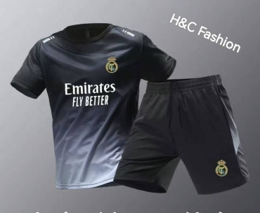 Спортивный костюм H&C Fashion черный, серебристый