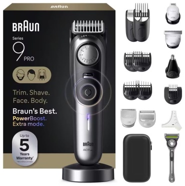Braun триммер All-in-One Series 9 PRO AIO9570 13-в-1 с зарядной станцией черный