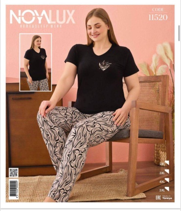 Пижама Noya Lux черный, мультиколор