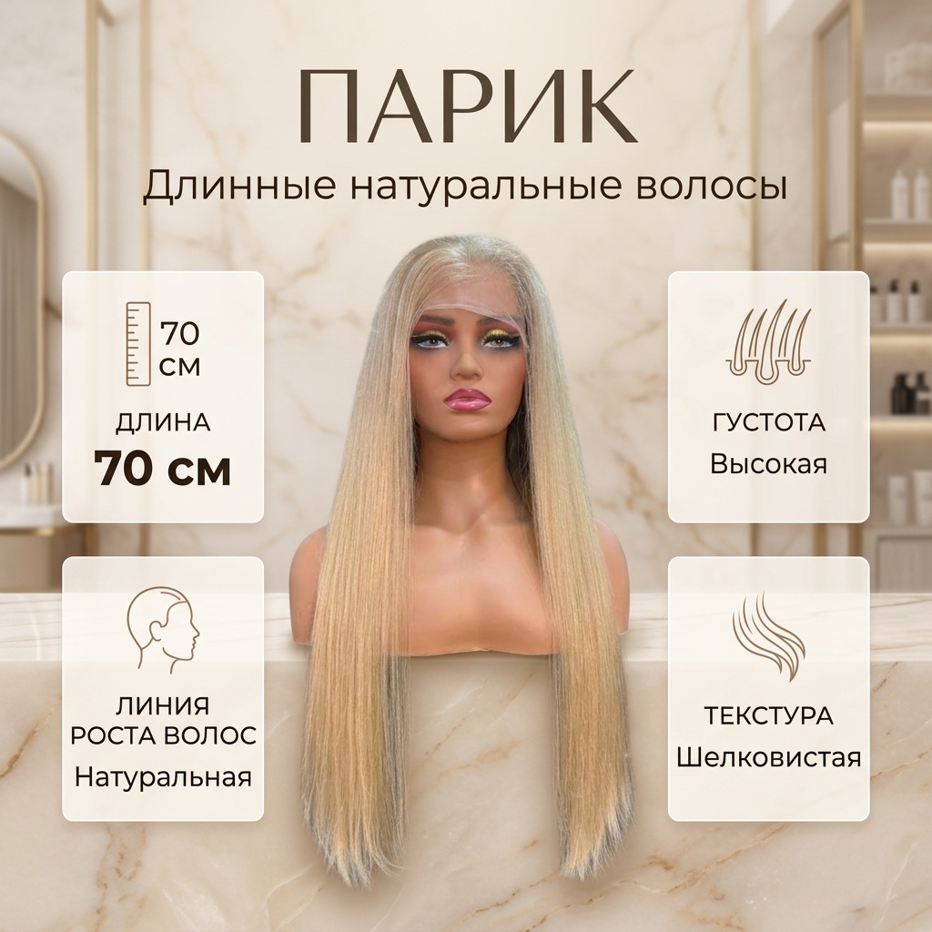 Парик на сетке блонд женский