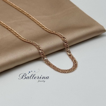 Ballerina Jewelry BJ004 длина 55 см, вес 3.17 г золото, плетение тройной ромб