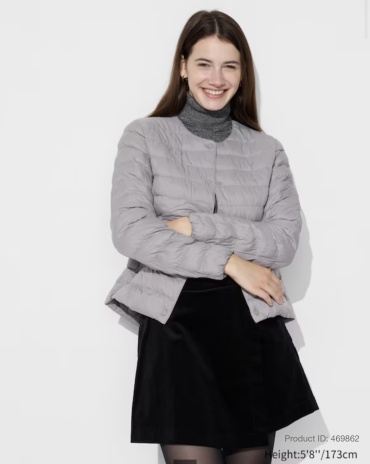 Демисезонная куртка Uniqlo серый
