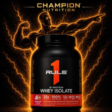 Протеин Rule 1 Protein Whey Isolate клубника, сливки 2250 г
