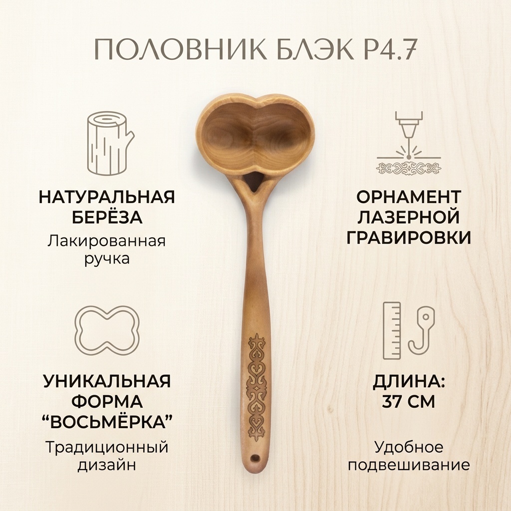 Половник Блэк дерево, 1 шт