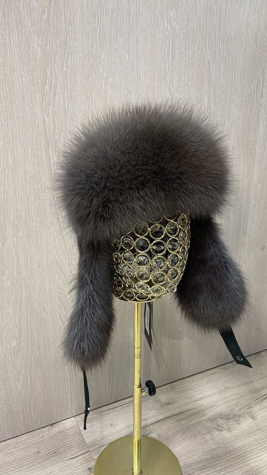 Ушанка SemiFur размер 58, 59, 60, 61, черный, темно-коричневый