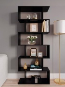 Стеллаж напольный Империя мебели, 73x25x174 см, черный