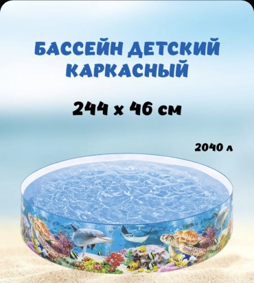 Бассейн каркасный С9876543, 244x46x46 см