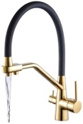 Смеситель для кухни 471931, латунь, цвет черный, бронзовый
