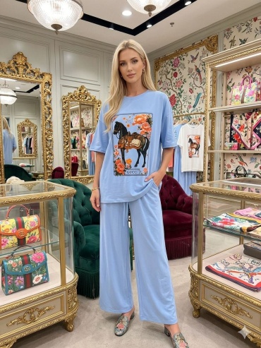 Спортивный костюм Kanykei Fashion черный, голубой