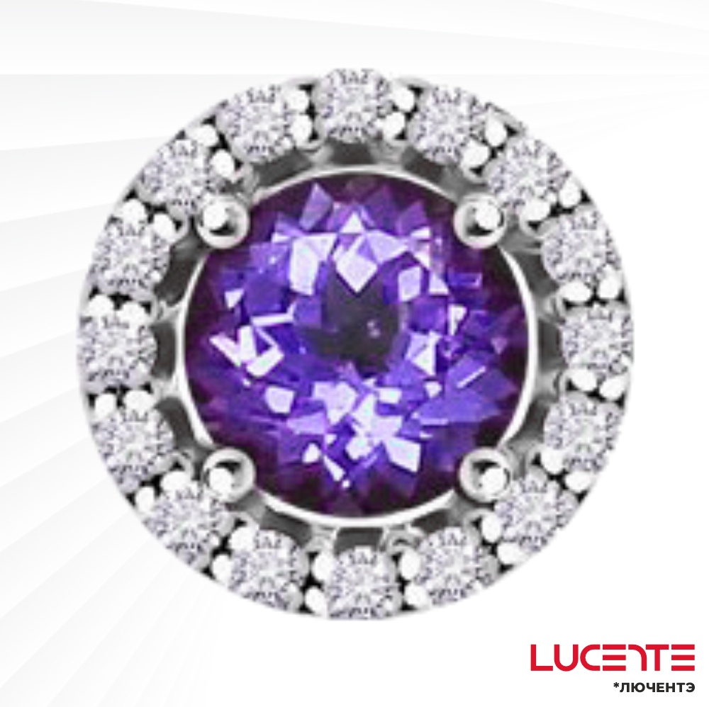 Подвеска Lucente Бриллианты Якутии PEN-LU-585-40501490 вес 0.524 г золото, танзанит, бриллиант