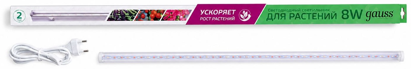 Светодиодная Gauss Gauss Fito 8W 56.5см GF-8W-56CM 8 Вт, 6500 К
