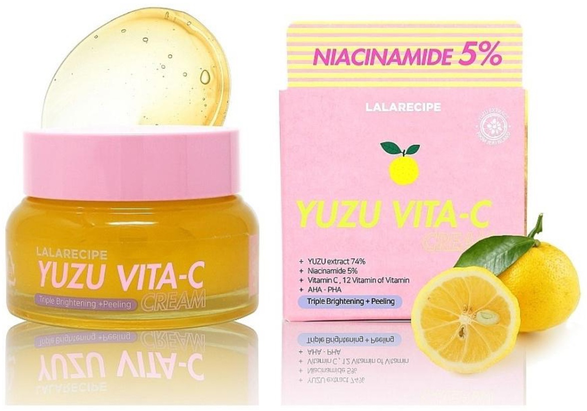 Крем Крем-гель для выравнивания тона Lalarecipe Yuzu Vita С Cream для лица 50 мл