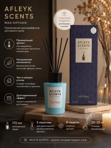 Диффузор с палочками Veyes parfum LUTFAH 170 мл