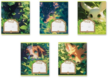 Школьная тетрадь Erich Krause Garden Pet, 18 л, А5+, линейка, мягкая обложка, 1 шт
