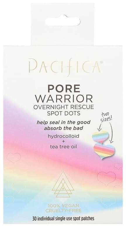 Патчи Pacifica тканевые Pore Warrior, Overnight Rescue Spot Dots, 30 отдельных патчей противовоспалительные 30 шт