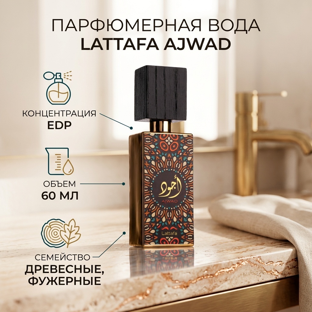 Lattafa Perfumes Ajwad парфюмерная вода EDP 60 мл, для женщин