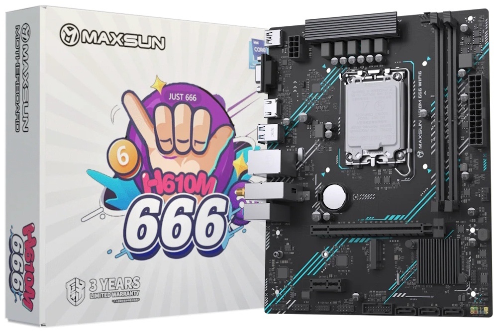 Материнская плата MAXSUN MS-H610M 666 WIFI6