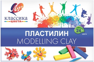 Пластилин луч 24 цветов классика