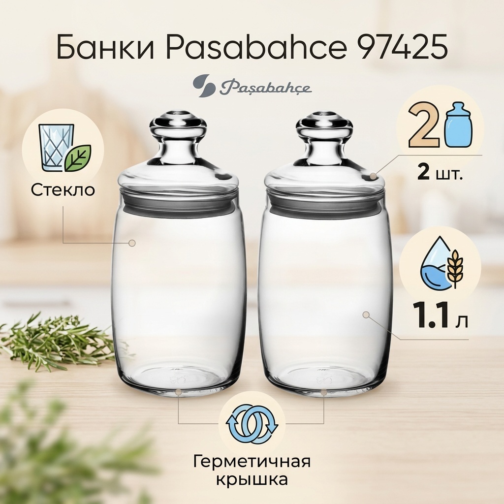 Pasabahce банка 97425, стекло
