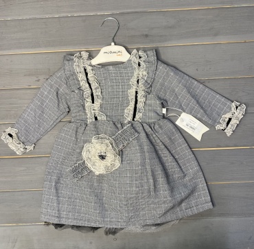 Нарядное платье Miomini baby серый, серебристый