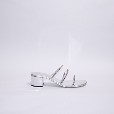 Мюли Giuseppe Zanotti серебристый
