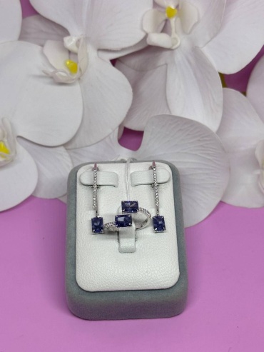 SAR JEWELRY Divad_D_31_086_7482_18 вес 6.8 г золото, бриллиант, танзанит