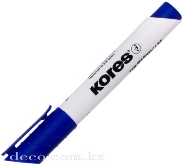 Маркер Kores 20833, 1 шт, 3 мм, Синий
