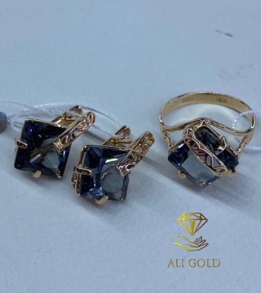 ALI GOLD 18.5рр/904585 вес 9.04 г золото, бриллиант, турмалин