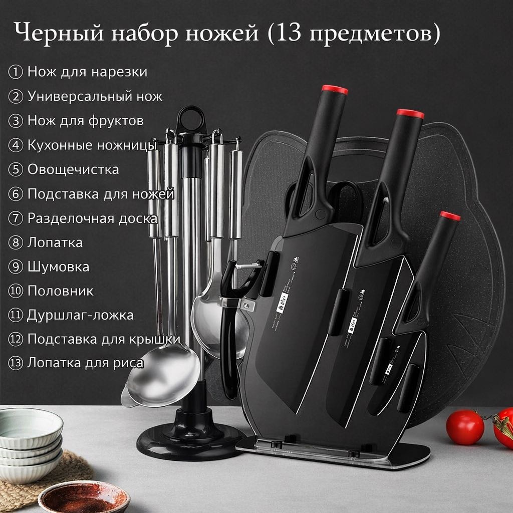 Набор кухонных инструментов Plys нержавеющая сталь, 13 шт